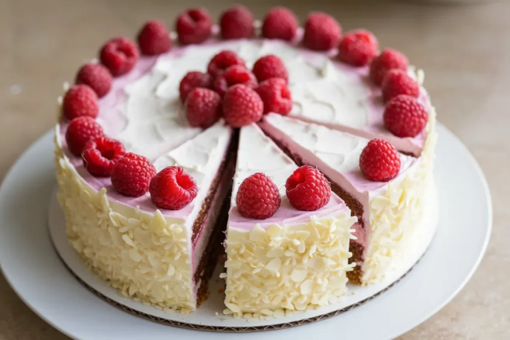 white chocolate raspberry cake