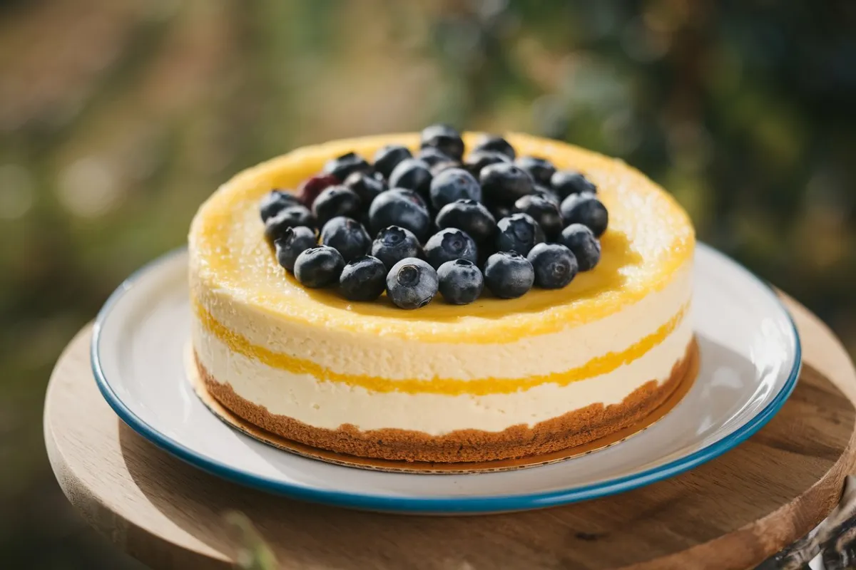 lemon blueberry cheesecake