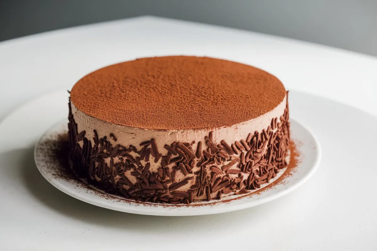 Decadent chocolate mousse cake