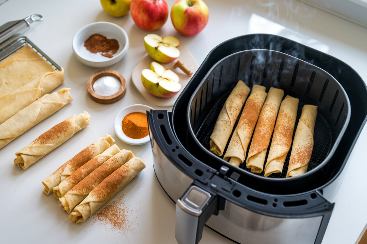 Air Fryer Apple Pie Taquitos Recipe | Crispy & Delicious Dessert