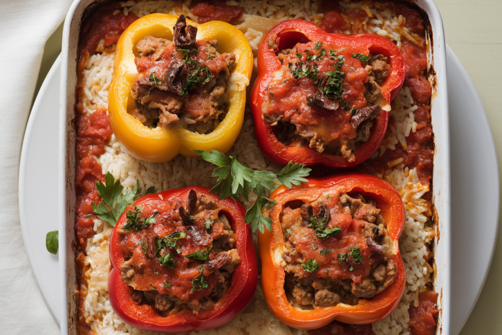 A Hearty & Comforting Stuffed Pepper Casserole Recipe for Cozy Family Dinners