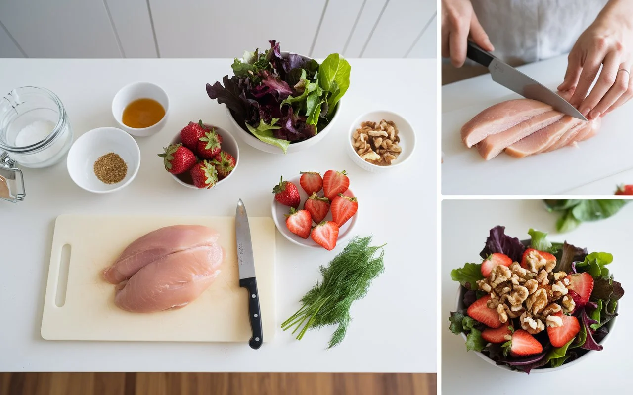 Easy and Healthy Strawberry Chicken Salad Recipe for Summer