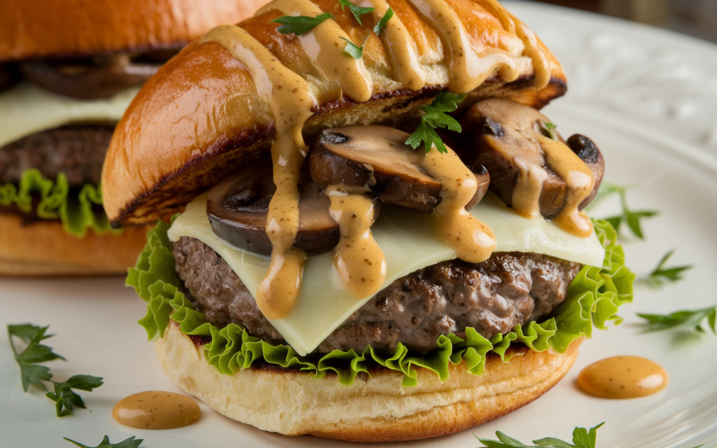 Swiss Mushroom Burger Recipe – A Gourmet Homemade Delight