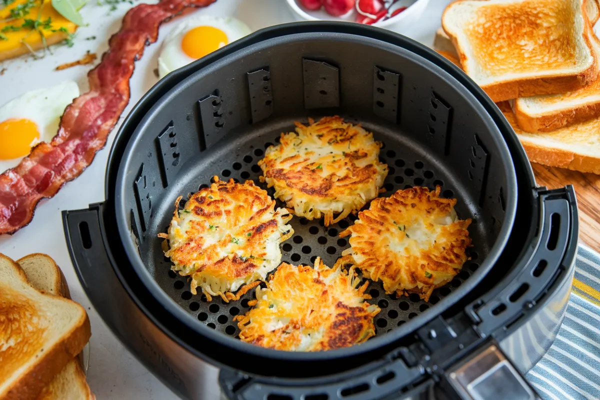 Air Frying Hash Brown Patties