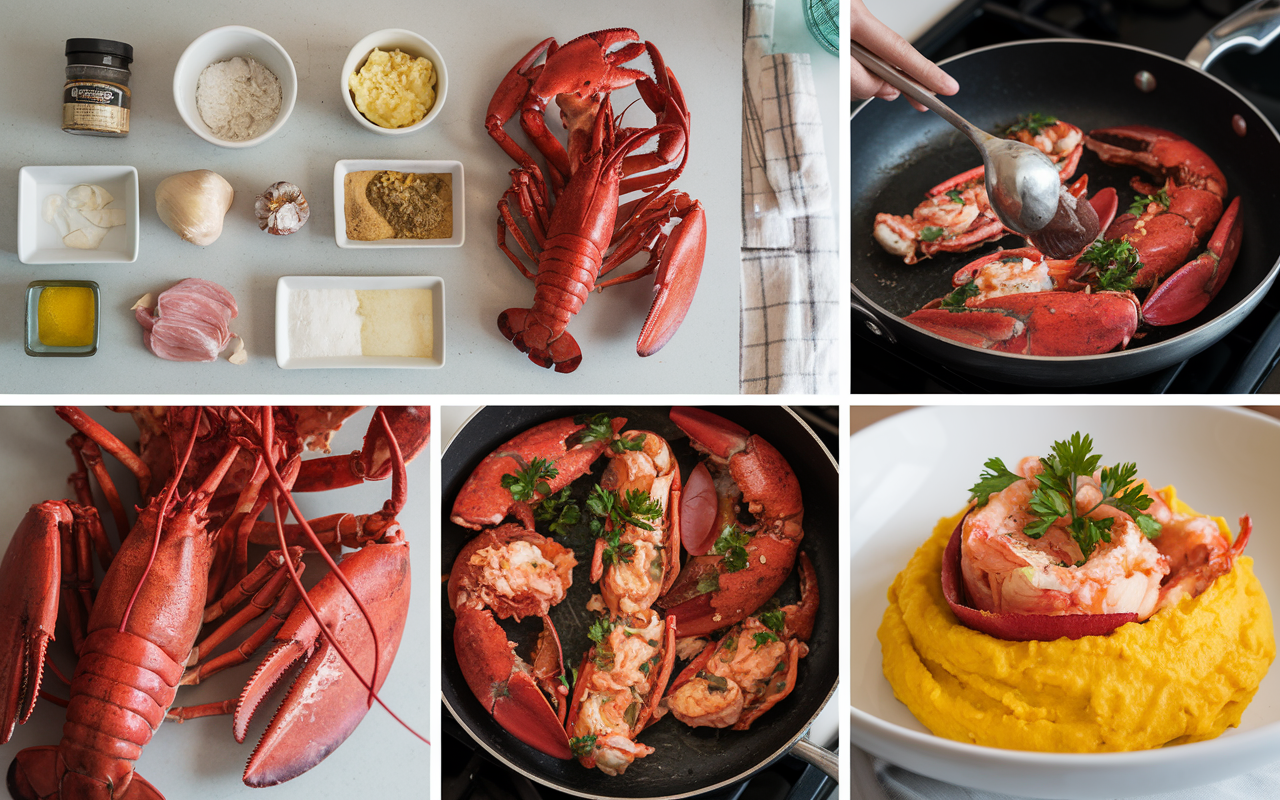 Garlic Butter Lobster Bites with Saffron Mash - Luxurious & Easy Recipe