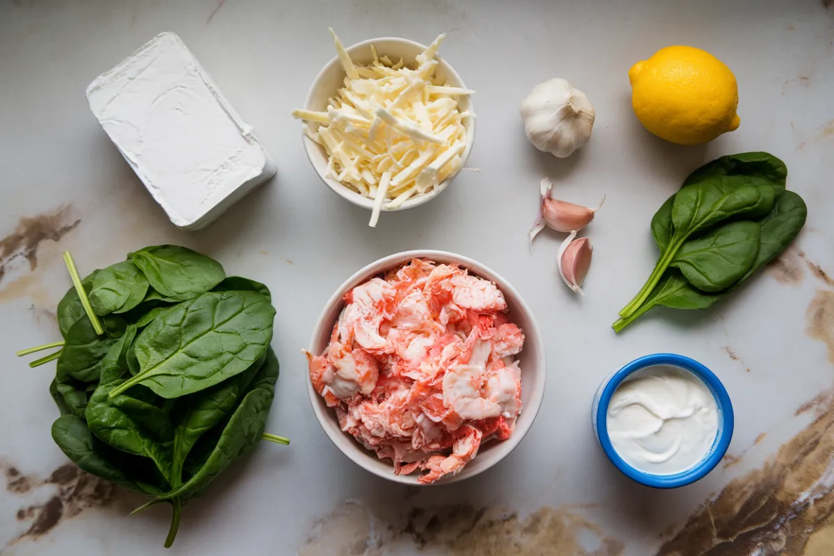 crab and spinach dip Ingredients