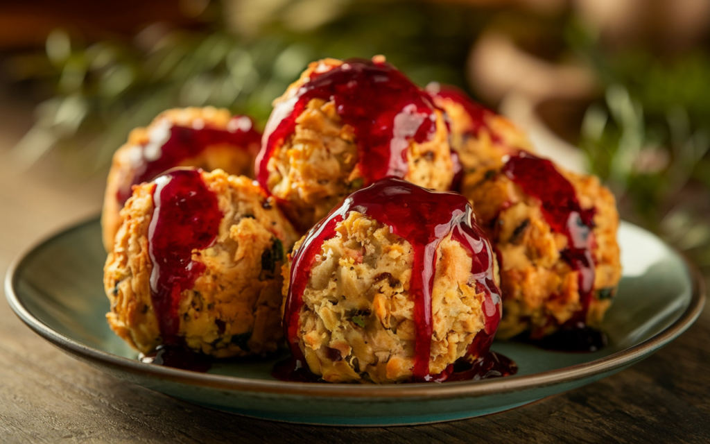 Cranberry Turkey Stuffing Balls: The Perfect Leftover Holiday Recipe