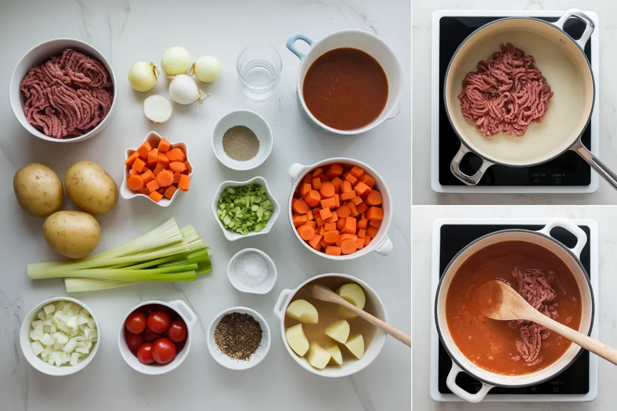 Beef and vegetable soup