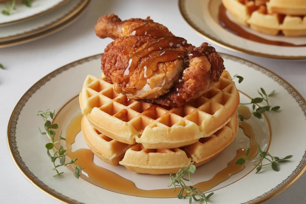 Fried chicken and waffles