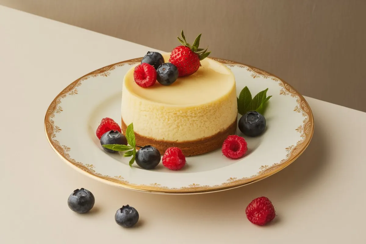 Individual New York cheesecakes