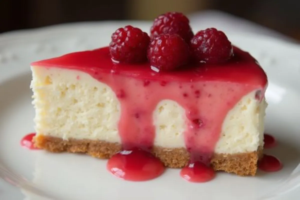 White chocolate raspberry dessert