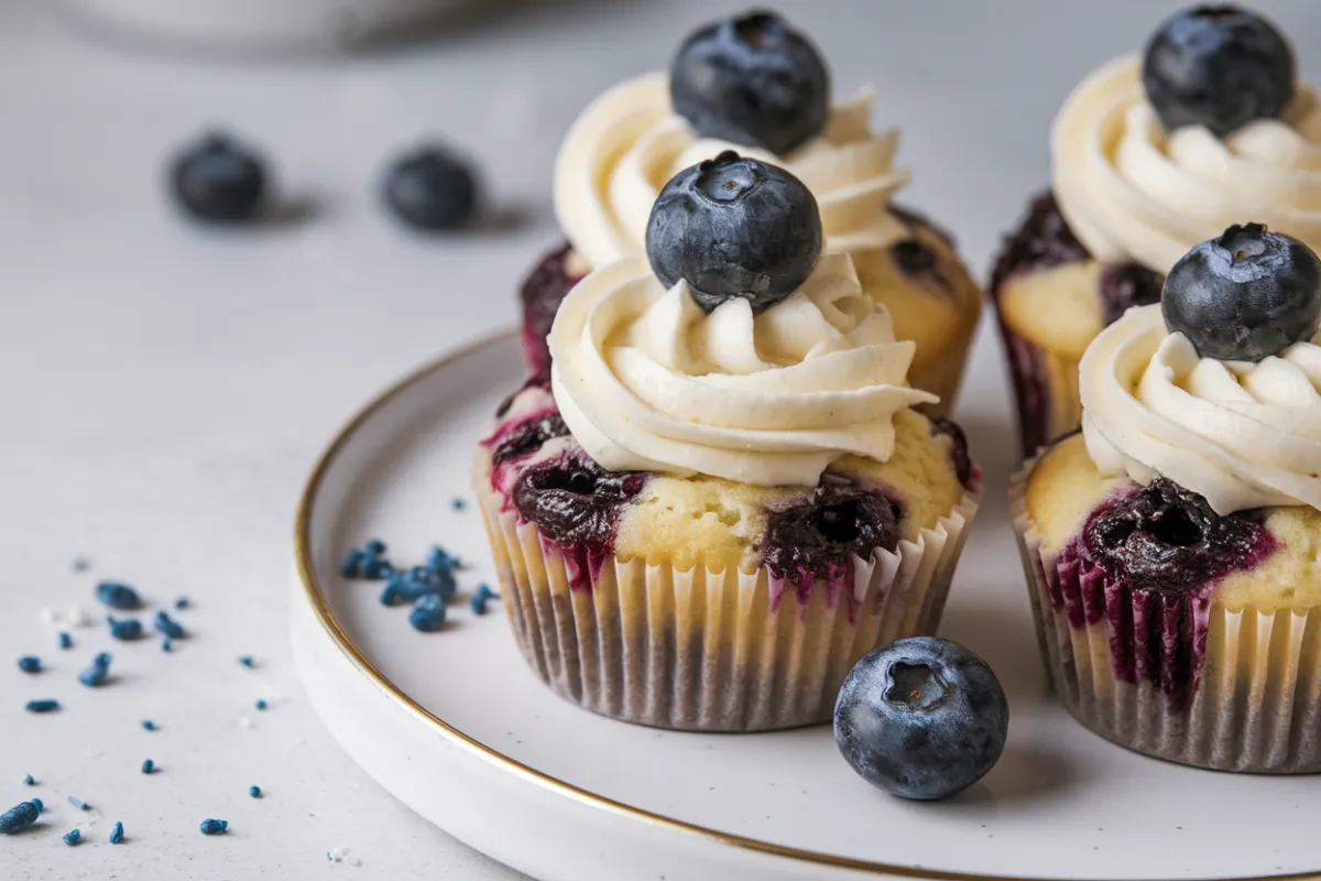 Blueberry cream cheese cupcakes