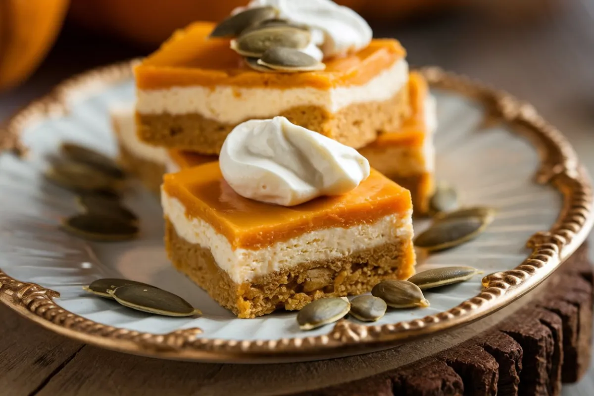 Pumpkin spice cream cheese bars