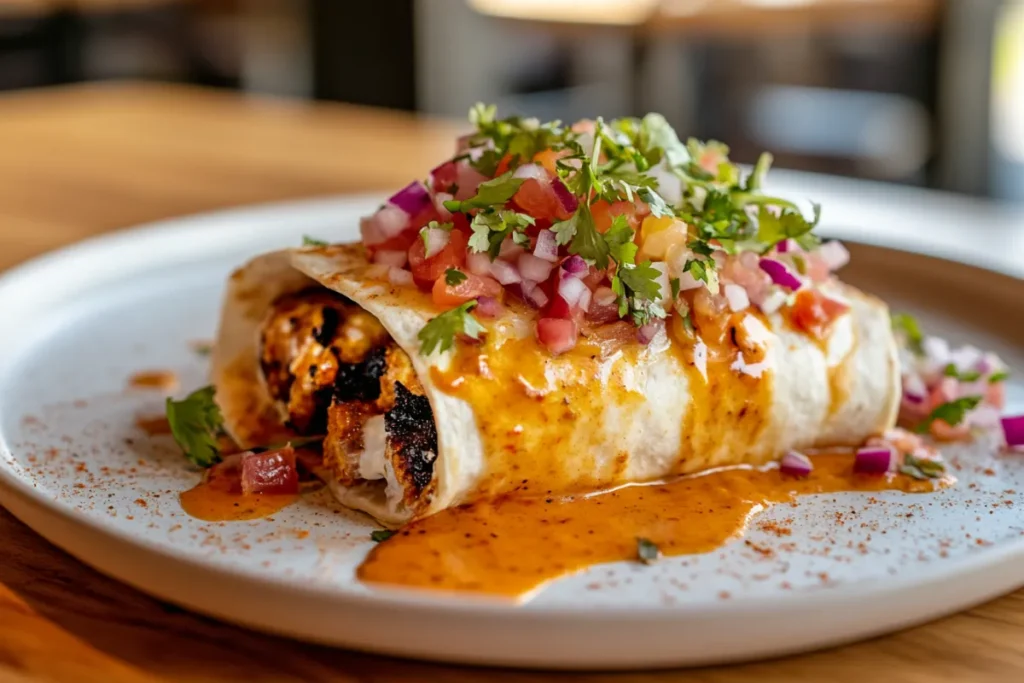 Carne asada burrito with fries