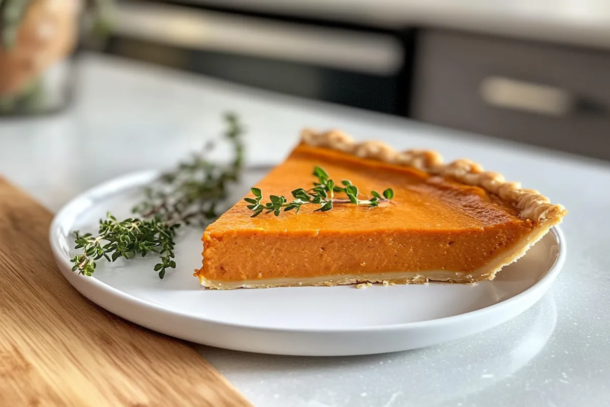 Freshly Baked Sweet Potato Pie with Whipped Cream Topping