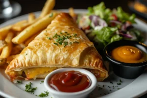 Homemade Cheeseburger Hot Pocket with Crispy Crust
