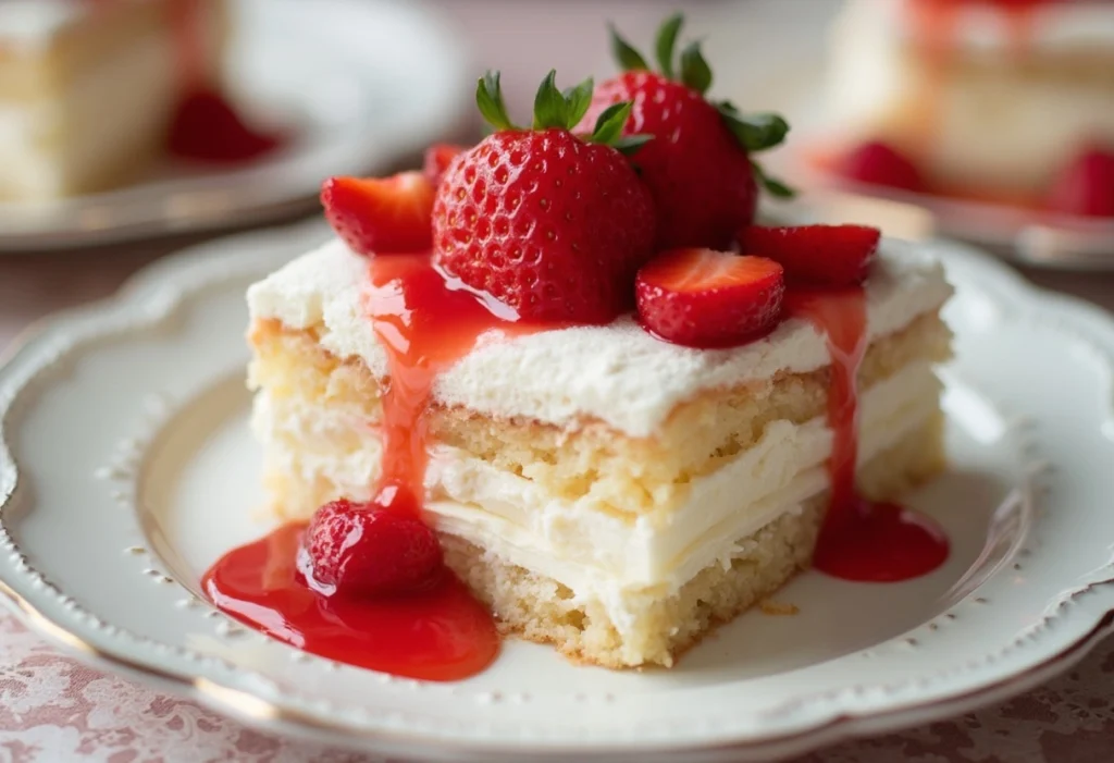 Strawberry sheet cake