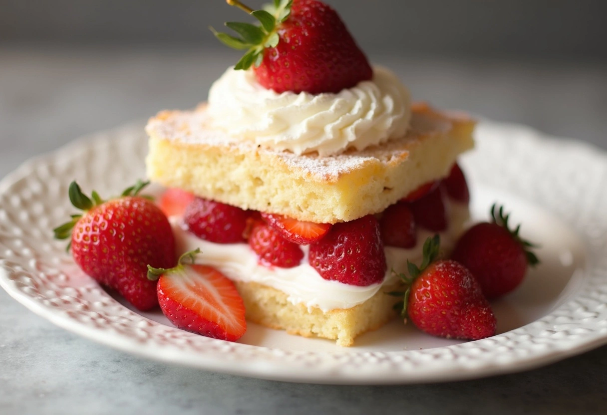 Strawberry shortcake dessert