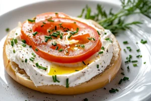 Bagels with cream cheese