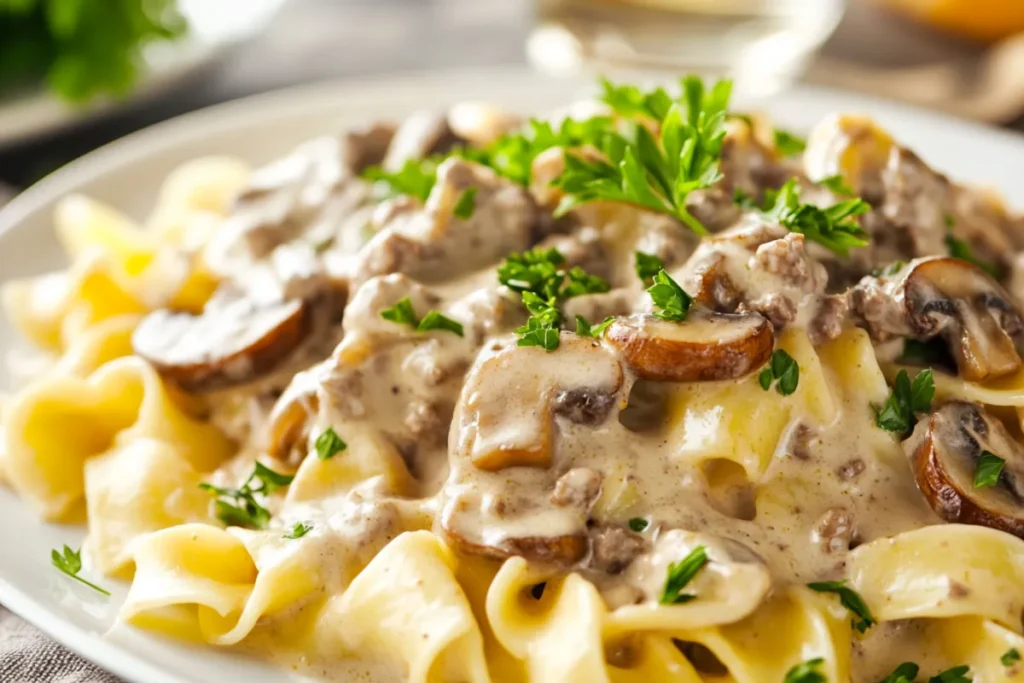 Ground beef stroganoff recipe