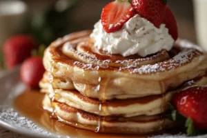 Cinnamon roll pancakes