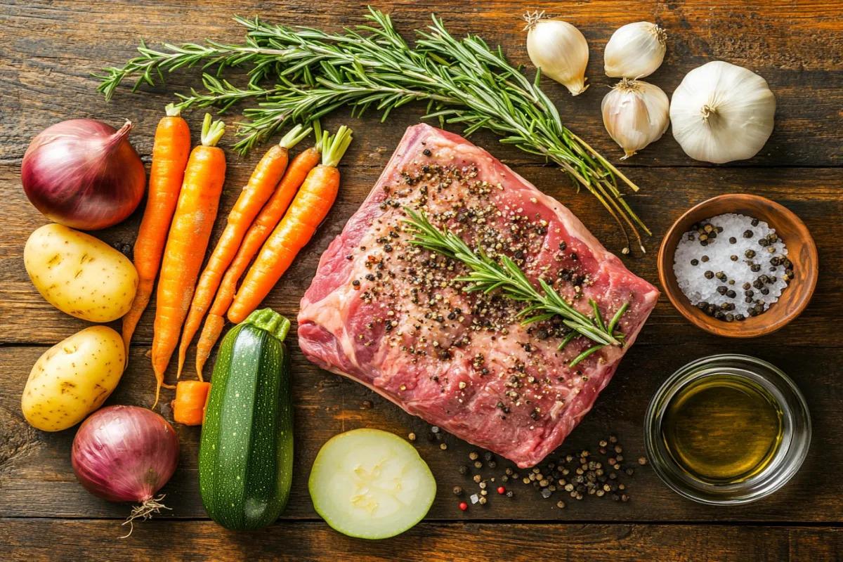 Do veggies go on top or bottom of roast in a crockpot ingredients