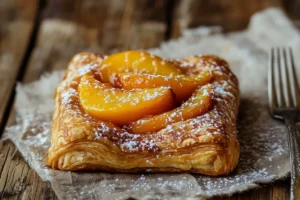 Peach puff pastry